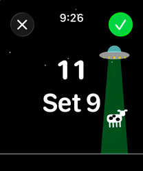 A cow floats up to a UFO in a tractor beam.