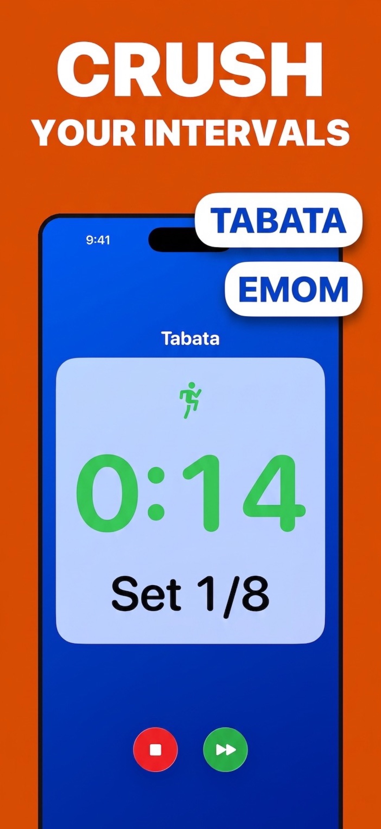 Tabata and EMOM interval timers on iPhone